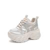 Inner heightening dad shoes women's shoes 2025 new explosive autumn breathable mesh thick-soled muffin sports and leisure little white shoes