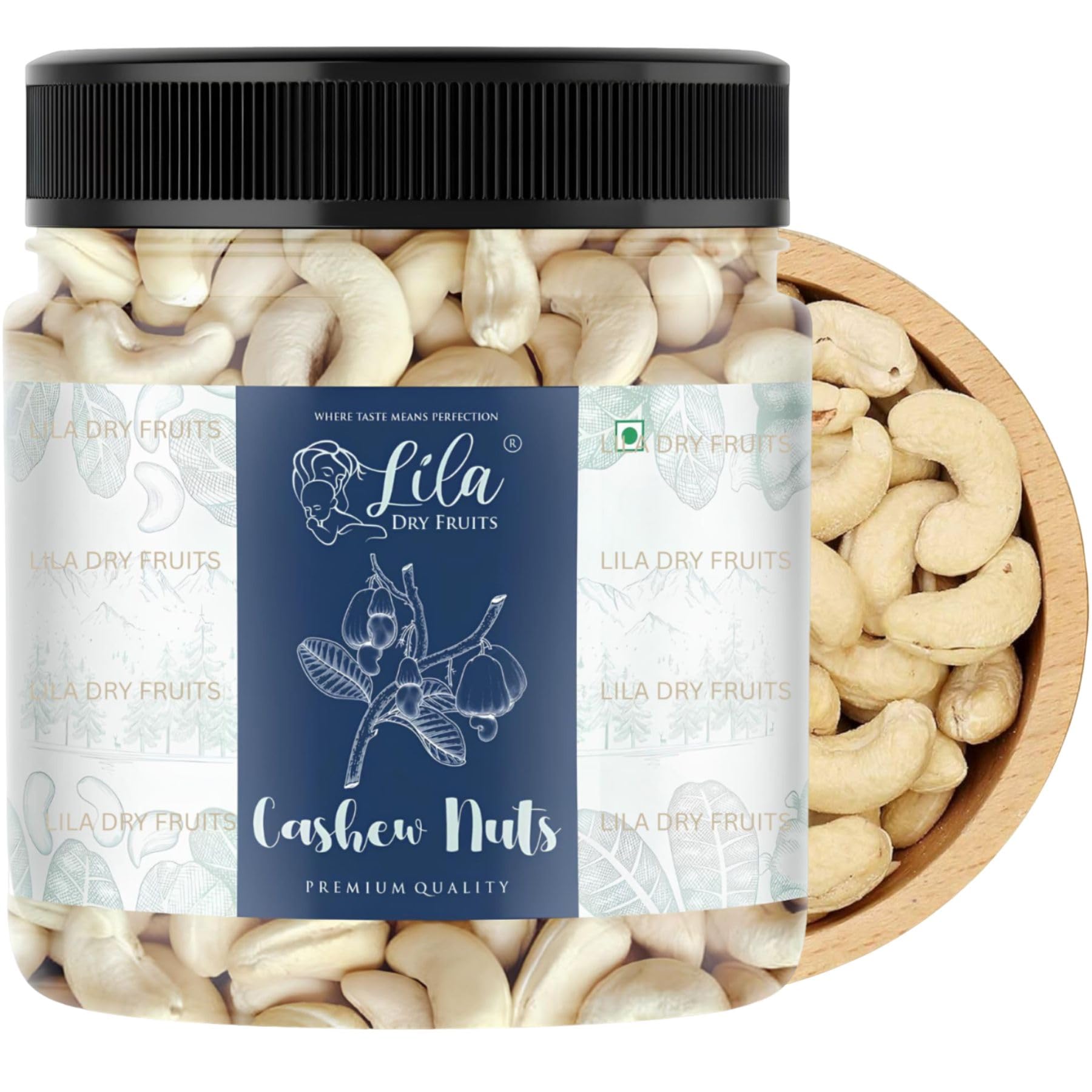 

LILA DRY FRUITS Cashews 500 Grams | Natural and Unsalted Whole Cashew | Premium Kaju Ideal for Dieting, Snacking, Cooking, and Baking | Protein R