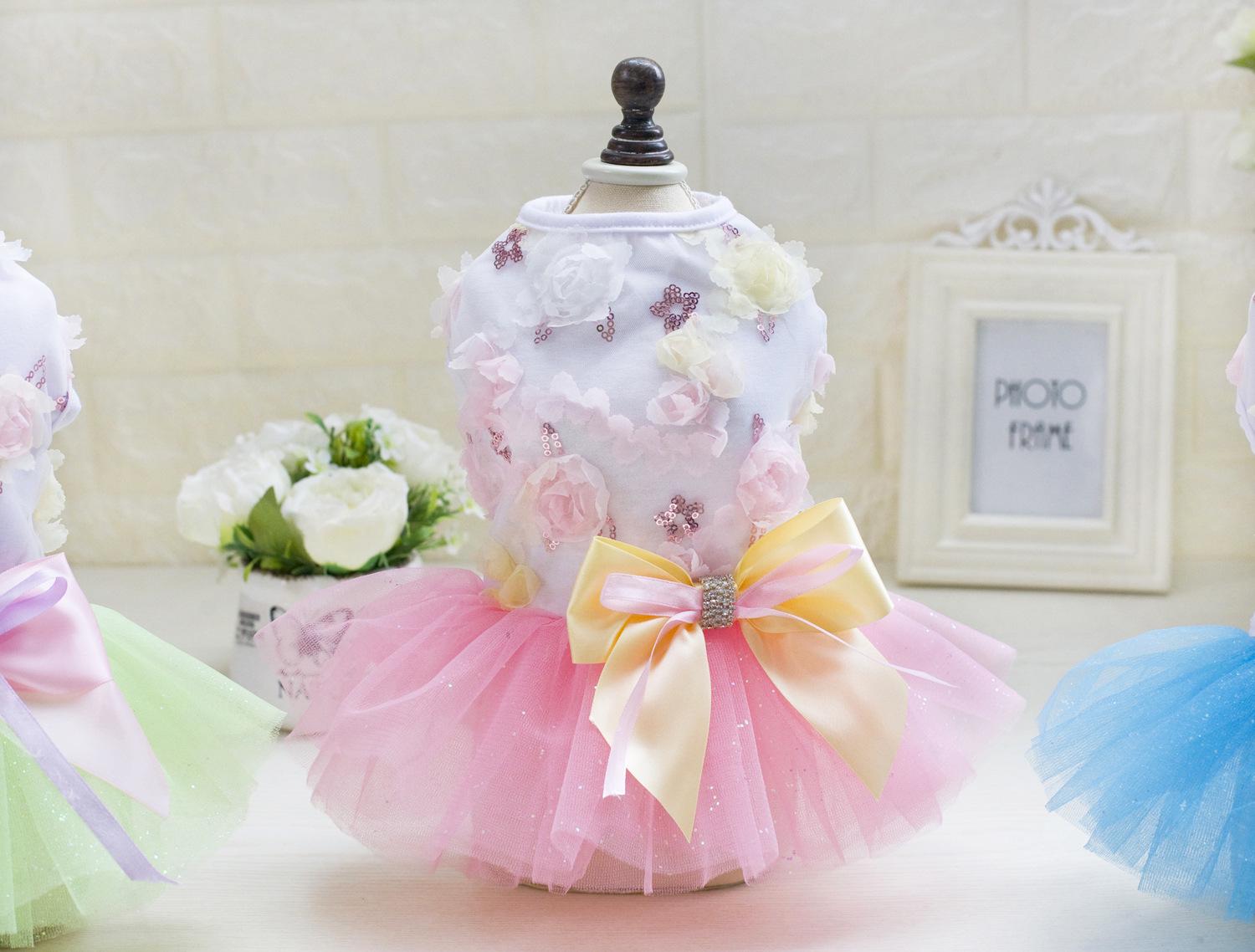 

Платье-пачка для собаки Тедди конфетного цвета - Одежда для питомцев L