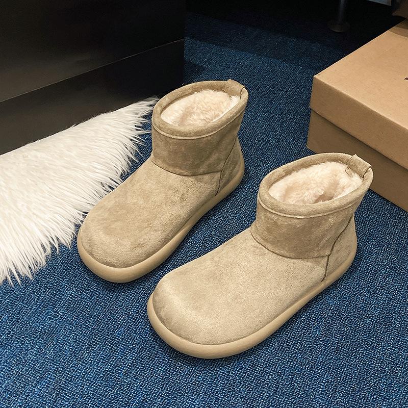 Thick-soled Snow Boots Women's New Winter Velvet Short Boots Non-slip Velvet Warm Bread Cotton Shoes
