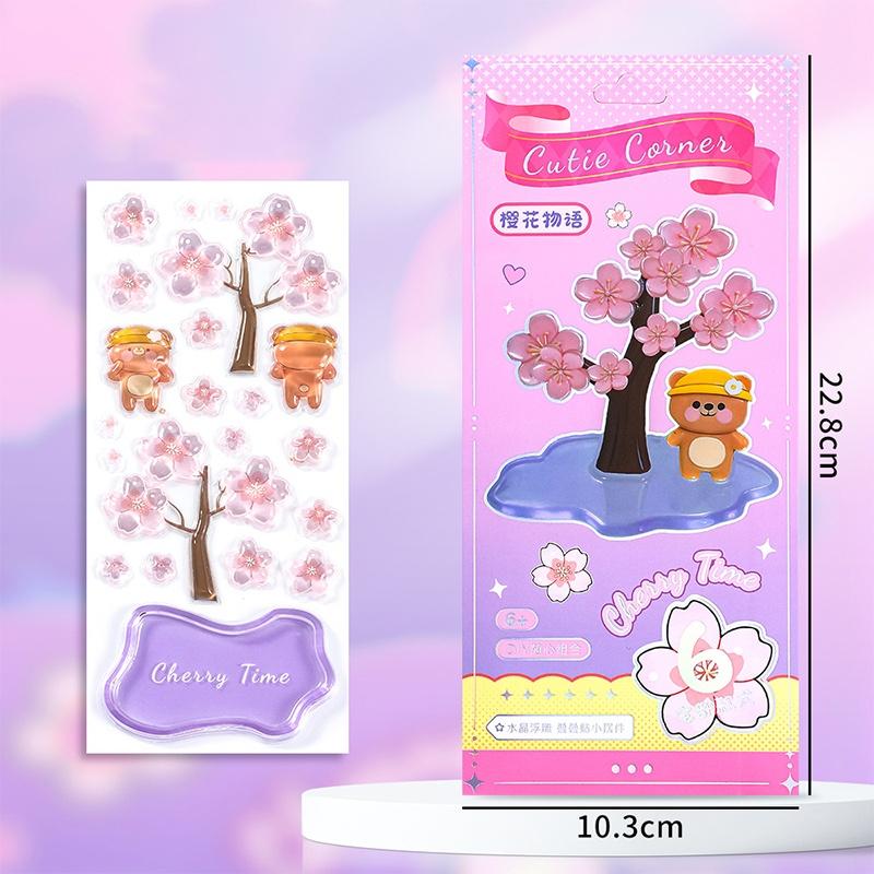 3D Stickers Cute Relief Stickers Fun Stacking Series Children'S Toys Exchange Stickers Office School Supplies Stationery