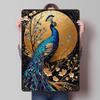 Peacock Kintsugi Art Printed Posters Customizable Wall Art Retro Vintage Metal Tin Signs for Home Room Setup Decorations Garden