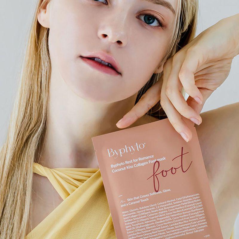 BYPHYTO Coconut Kiss Collagen Foot Mask (4 sheets, 24ml) Collagen Foot Mask