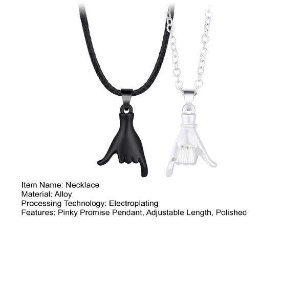 2 Pcs Couple Matching Necklace Set Pinky Promise Matching Necklaces Best Friends