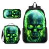 Peripheral backpack, skull schoolbag, student backpack pencil case