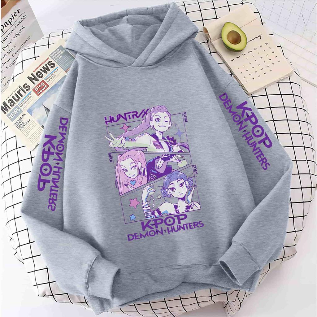 Y2K KPop Mikiny Lovci démonov Dospievajúce Dievčatá Chlapci Rumi KPop Mikina Lovci démonov Jeseň Ležérny Dlhý Rukáv Detské Oblečenie