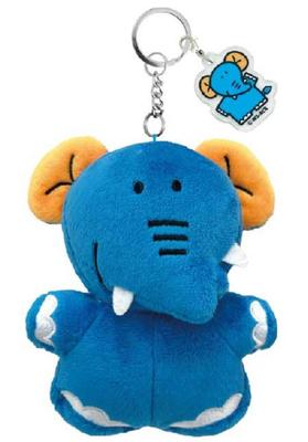 SK Japan Tabekko Animals Stuffed Animal Key Ring Elephant Acrylic 16917