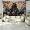 Samurai Wall Tapestry Aesthetic Wall Hanging Printed Fabric Blanket Decorative Tapestries for Bedroom Living Room Home Decor