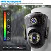 4K 8MP HD Video Surveillance Camera Wifi Outdoor Dual Lens Wireless Security IP Cameras PTZ Smart Home Wi-Fi Cam CCTV IPC360 app