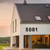Black Floating Houses Number,Modern Houses Number for Outside,Home Address Number for Outdoor Garage Gate Street Wall