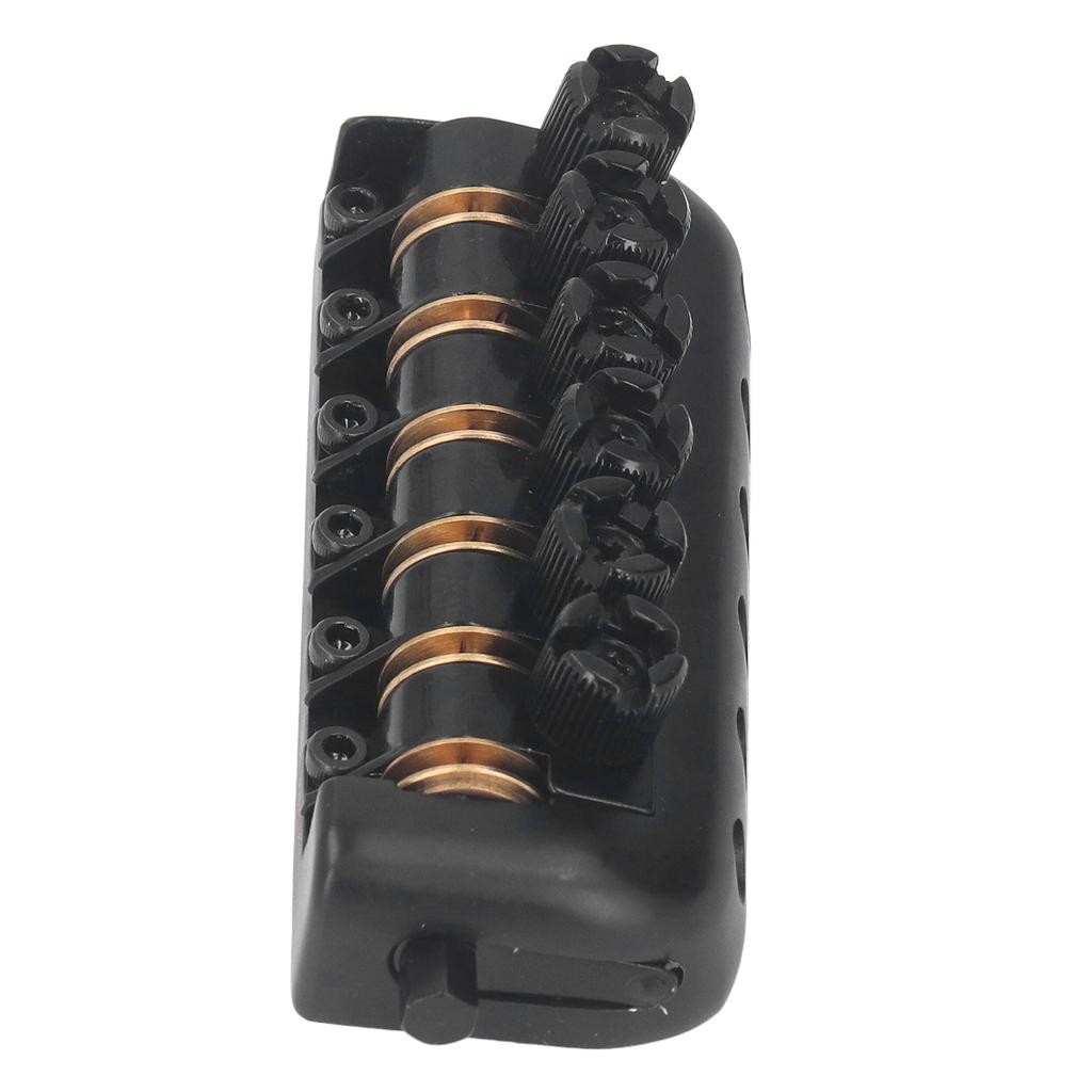 Headless Guitar Bridge Tailpiece 6 String Saddle with Worm Involved String Device Universal