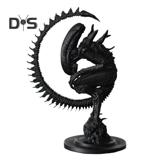 

Статуя инопланетянина, 3D-печатная фигурка существа ужасов из смолы, украшение, 6 дюймов, коллекционная скульптура инопланетянина, настольный декор, подарок для фаната научной фантастики чёрный