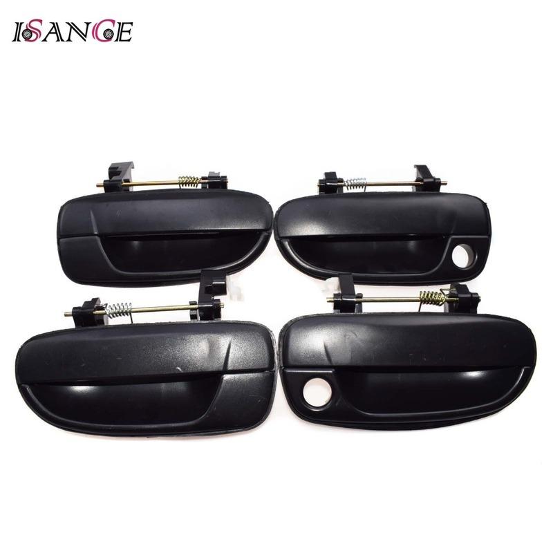 4pcs For 2000-2006 Hyundai Accent 1.5L 1.6L Black Outside Exterior Car Door Handle Front Rear Right Left Driver Passenger