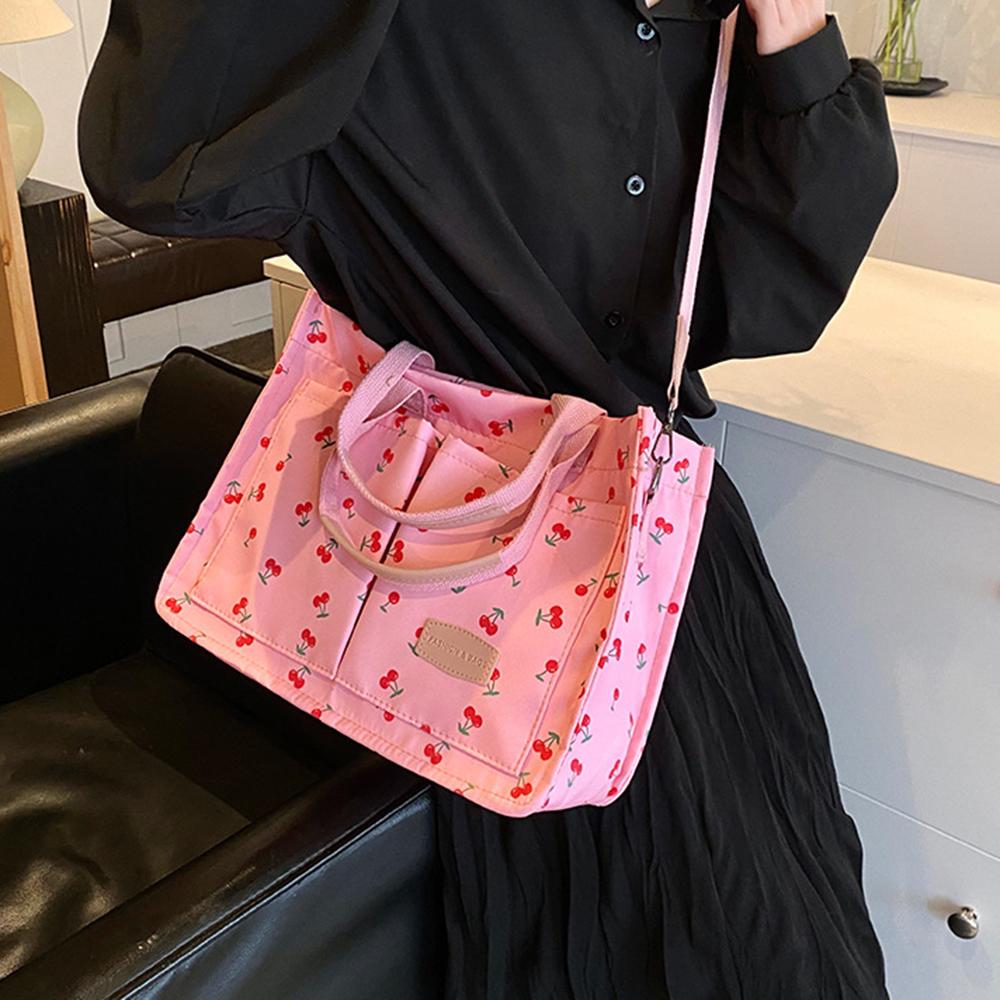 Large Capacity Printed Handbag – Trendy Women’s Shoulder & Crossbody Organizer Storage Bag for Travel