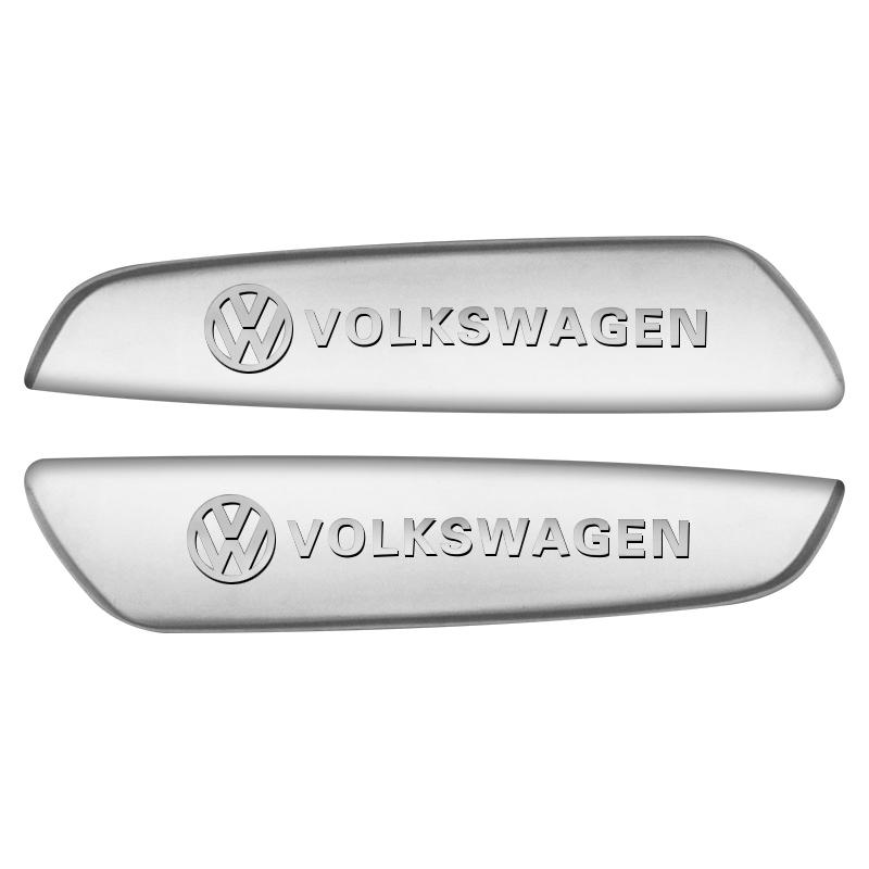 FD02-2Pc Metal Stickers Car Body Decoration Accessories For Volkswagen Touran T-ROC Golf Touareg Tiguan Sharan Eos Passat Polo Beetle