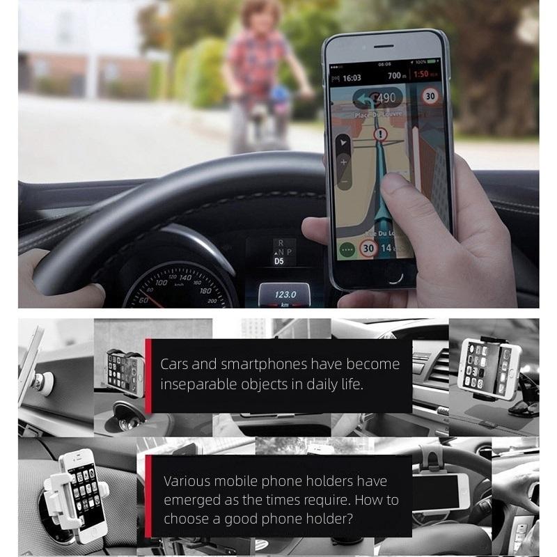 New Car Phone Holder 6.5inch GPS Navigation Dashboard Phone Holder In Car for Universal Mobile Phone Clip Mount Stand Bracket