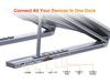 7-in-1 Faltbarer Laptopständer und Dockingstation aus Aluminium mit verstellbarer X-Strebe