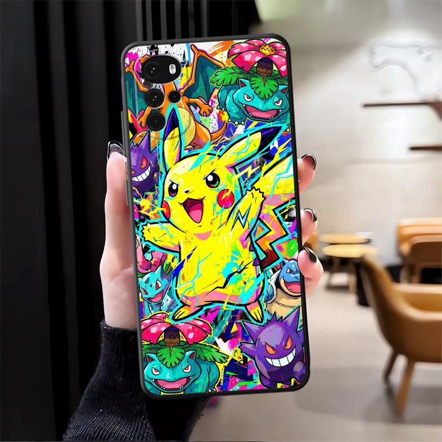 Hot Comic Pokemon Art Phone Cover Case for Motorola Moto Edge 20 Pro 30 Lite G32 G52 G50 G71 G60s G53 G30 G22 Edge40 G51 G73