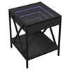 VidaXL Table de chevet avec LED infini noir 40x40x49 cm 3284096