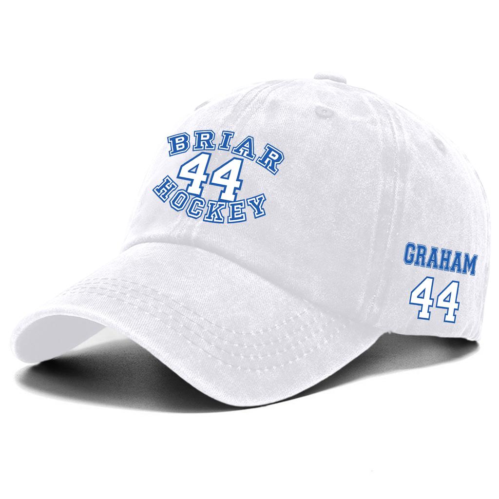 Vintage Washed Cotton Baseball Cap Soft Top Adjustable Fit Embroidered Number and Letter Design Classic Style Hat for Everyday Wear
