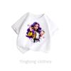 Summer Fashion Girls' Short Sleeved T-shirt Cute Printed Girls' Casual Versatile Top Cross Border