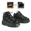 Women Gothic Punk Boots Heavy Metal Platform Shoes Dark Motorcycle Boots