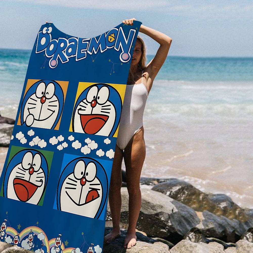 Cartoon D-Doraemons Anime Beach Swimming Towel Soft Absorbent Washcloth Children's Gifts for Kids Travel Camping Gym