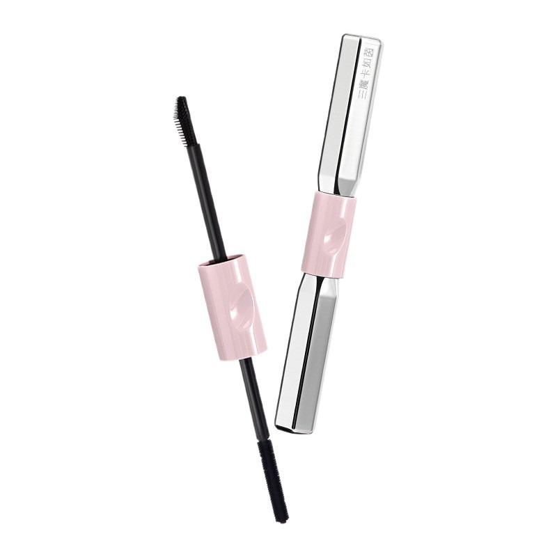 Double Head Barbell Black Mascara Lengthening Thickening Waterproof Long Lasting For Women