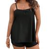 New split large size swimsuit European beautiful women vest conservative two-piece tankini swimsuit