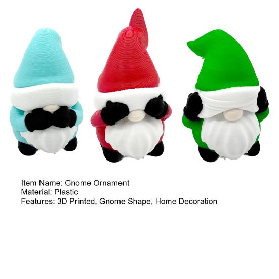 1/3Pcs 3D Printed Christmas Gnome Ornament No See Hear Speak Mini Faceless Dwarf Figurine Statue Sculpture Home Office Desktop Decoration