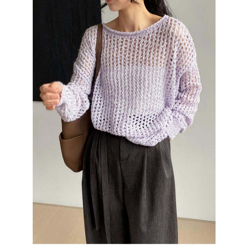 Dimanaf 2025 Sweaters Autumn Pullover Women Solid O-Neck Sweaters Knitting Loose Yellow Sweater