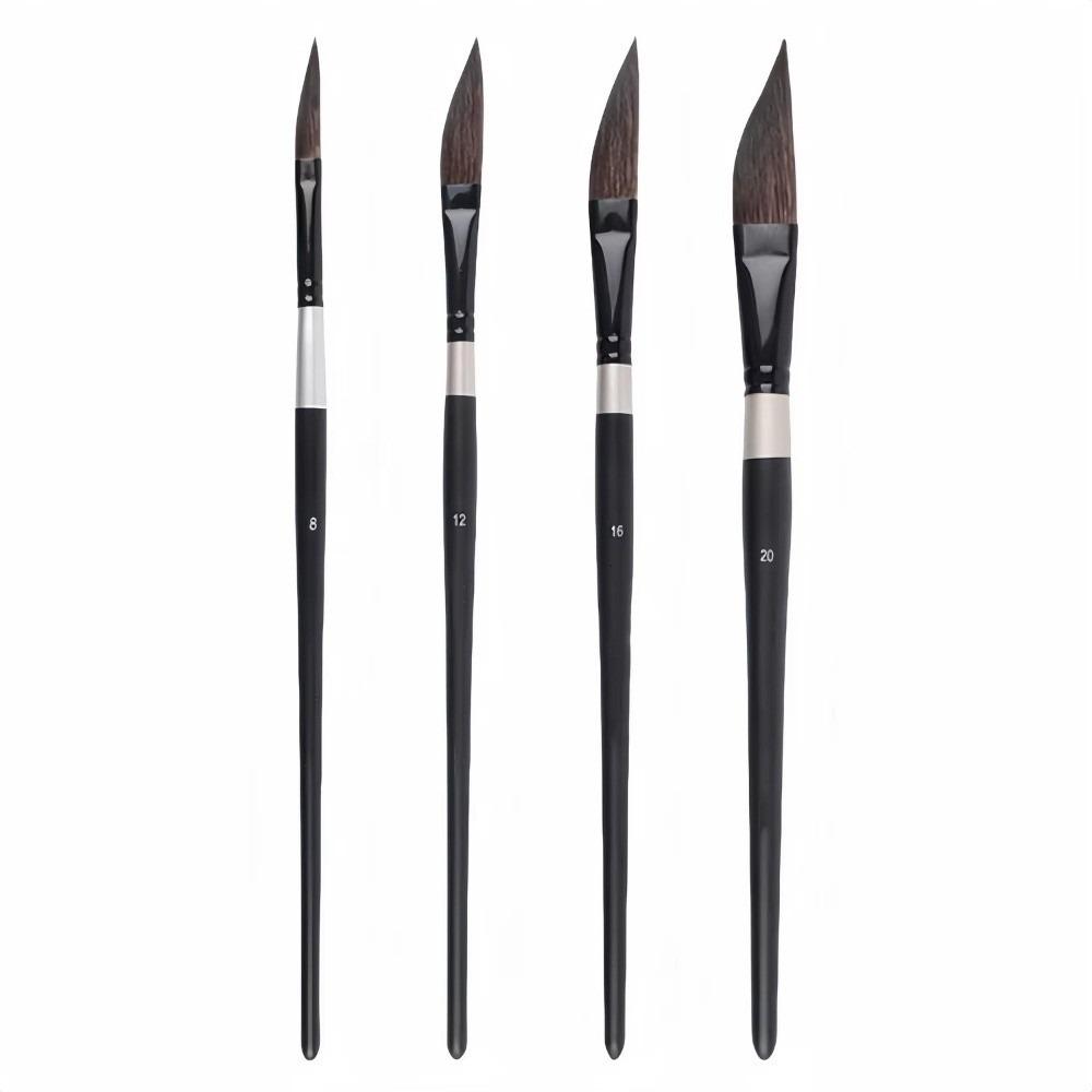 

4 шт. Расписанные вручную кисти с вытягивающимся ворсом, нейлоновые, для рисования, новые, для акварели