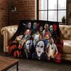 Horror Chucky Clown Pennywise Halloween Saw Freddy Krueger Coperta in Flanella Morbida Calda per Camera da Letto Soggiorno Letto Picnic