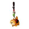 Beads Wooden Carved Dog Keychain Flower Car Keyring Creative Wood Shiba Inu Dolls Pendant  Girl/Boy