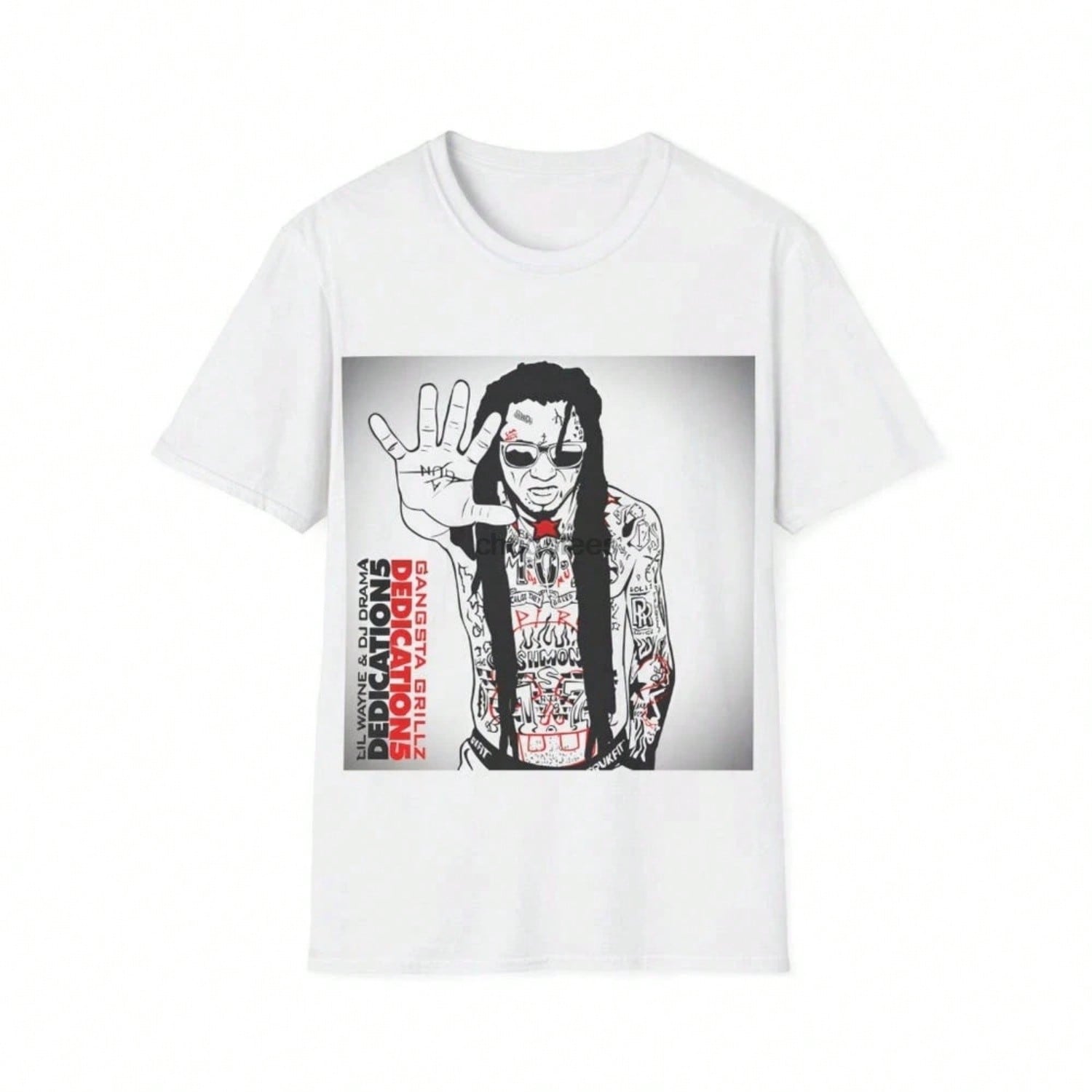 Посвящение 5 Gangsta Grillz DJ Drama 2013 Бутлегическая Футболка-Трибьют S разноцветный