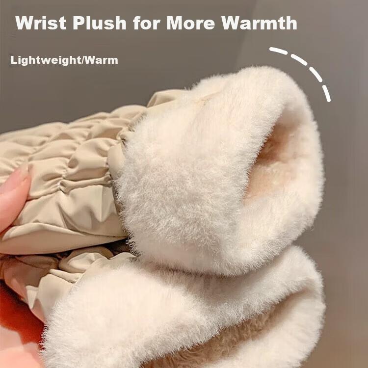 Winter Gloves, Thickened And Fleece-Lined, Cold-Resistant for Cycling, Touchscreen Compatible, Ladies' Outdoor Riding Electric Bike Warm Cotton Gloves