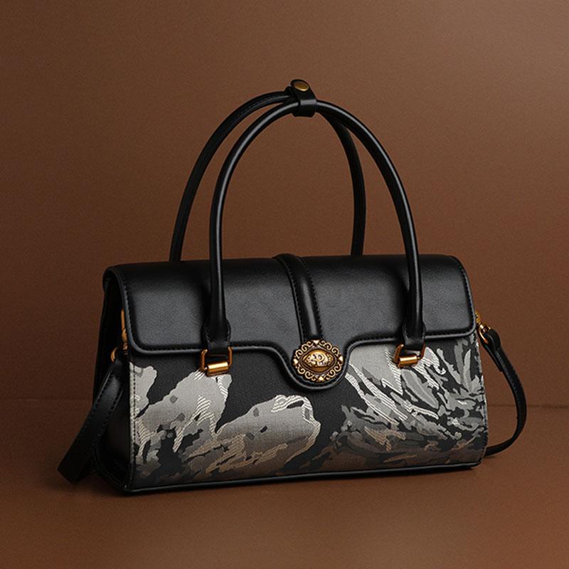 Echtleder Damenhandtasche neuer Stil tragbar große Kapazität Damenhandtasche luxuriös hochwertig Mama-Tasche