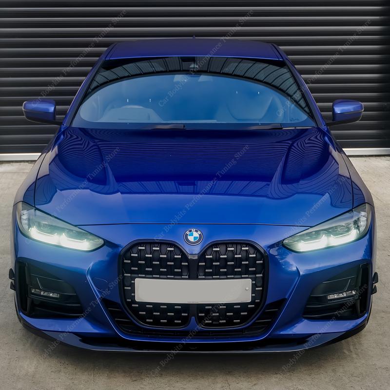 Gloss Black MP Front Bumper Splitter Lip&Areo Flicks Fog Lamp Trim Cover For BMW G22 G23 M Sport/M440i 2-Door 2019-2024 Tuning