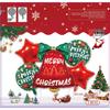 Weihnachtsballon-Set: Zuckerstange, Rentier, Lebkuchenmann & Kranzbogen für Partys