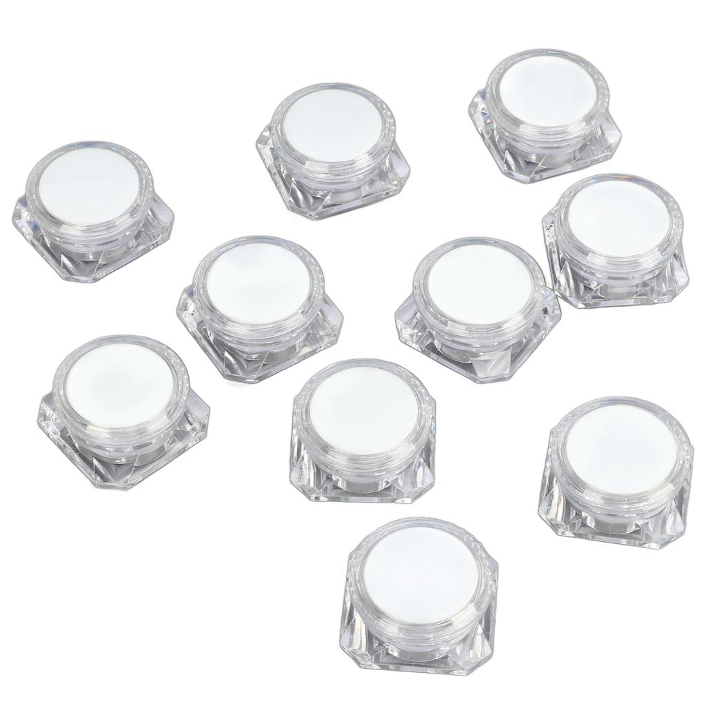 10 PCS Diamond Shape Empty Plastic Jars Pot Reusable Leakproof Cosmetic Containers for Creams Lotions Cosmetics