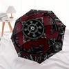 Dark Gothic Mandala Wall Art: Intricate Design for Your Space Umbrella, Cute Umbrella with Cute Design, Portable 3-Fold Compact Umbrella for Men & Wom