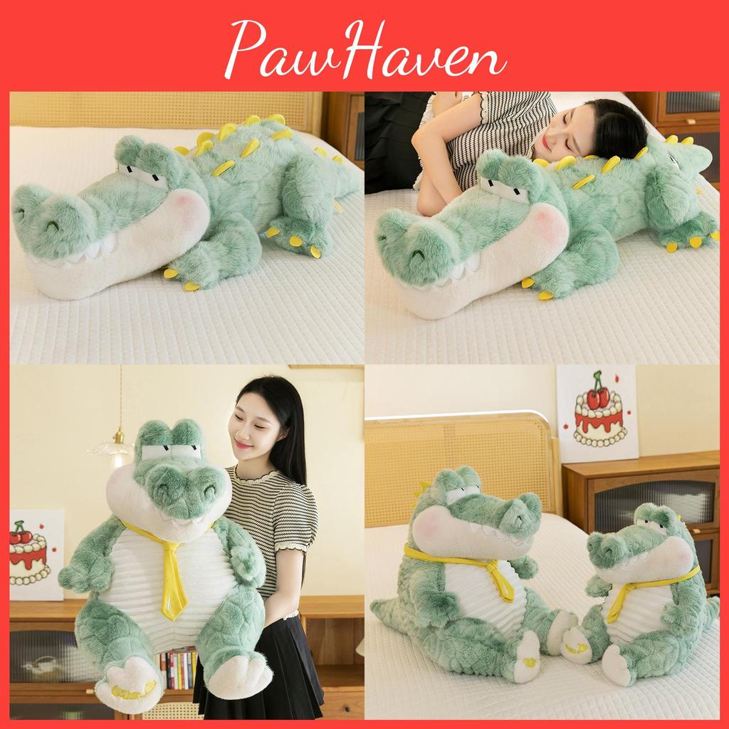 Crocodile Plush Pillow With Soft Short Pile For Kids And Teens Comfort