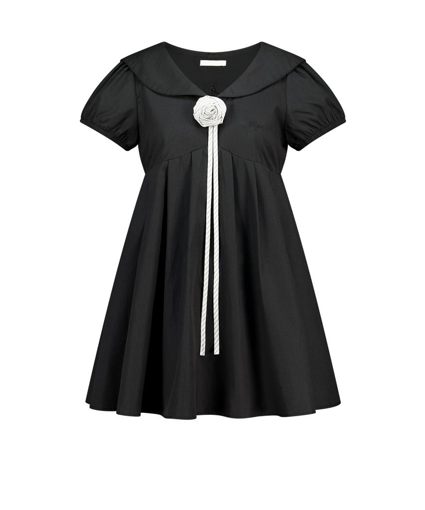 ILLIGO Sailor Collar Dress Black