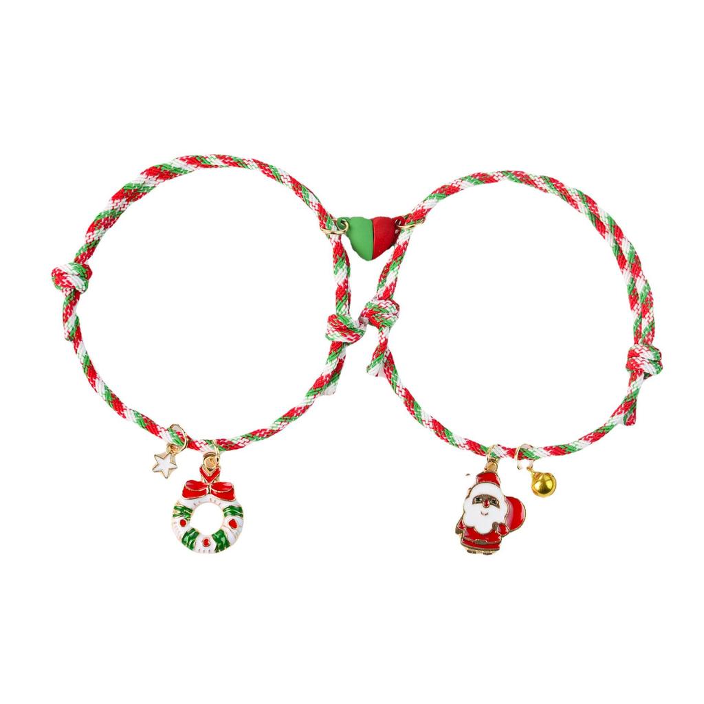 "Hot-Selling Christmas Love Magnet Couple Bracelet – Perfect Gift for Girlfriends"