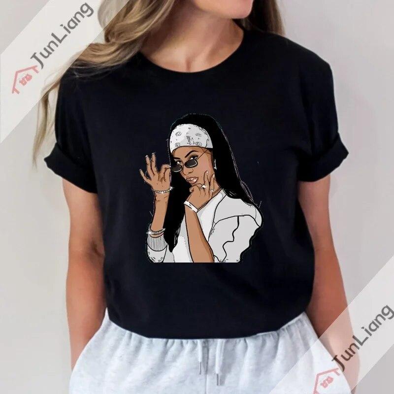 2023 New Princess-Aaliyah Tshirt Unisex Hip Hop Leisure Street Apparel  Unisex Women Fans Gift T-Shirt