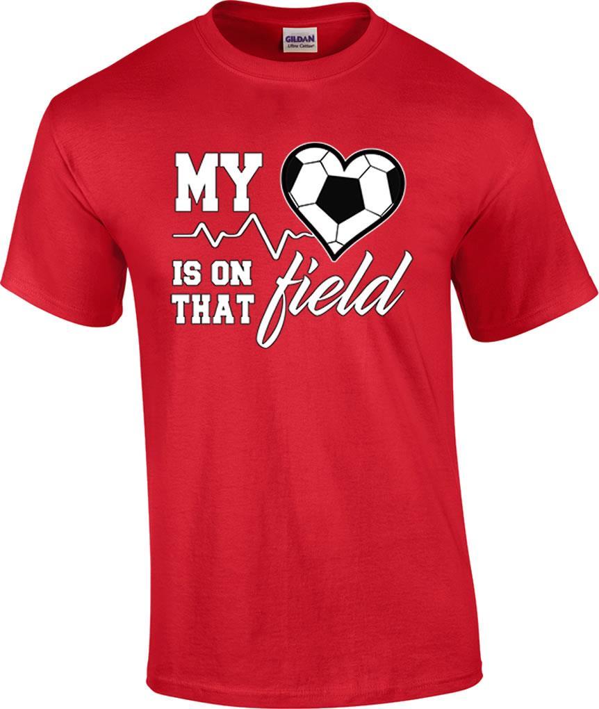My Heart is On That Field Soccer Ball T-Shirt XXL