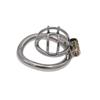 Stainless Steel Chastity Device Chastity Lock with Mini Short Hollow Design Men's Penis Lock Cage CB Wear Outside