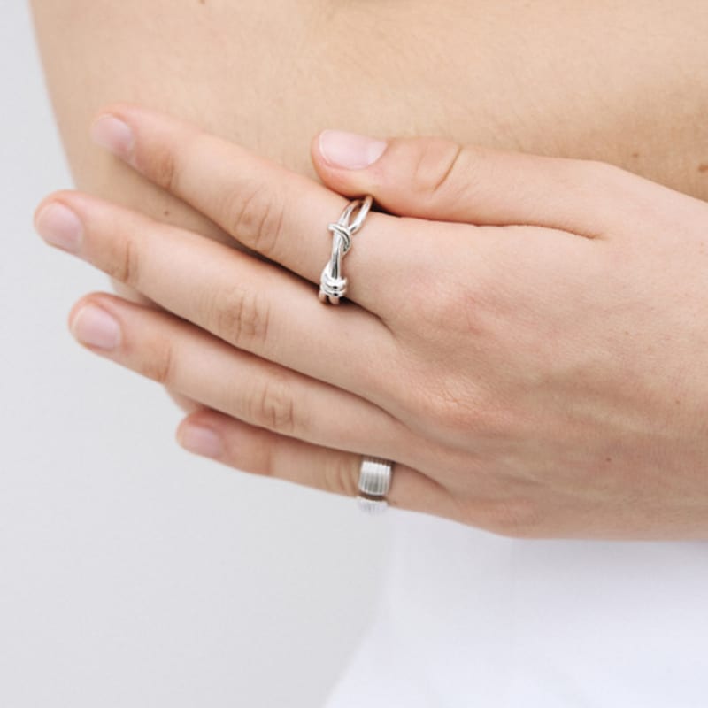 poery Twist Knot Ring_Silver