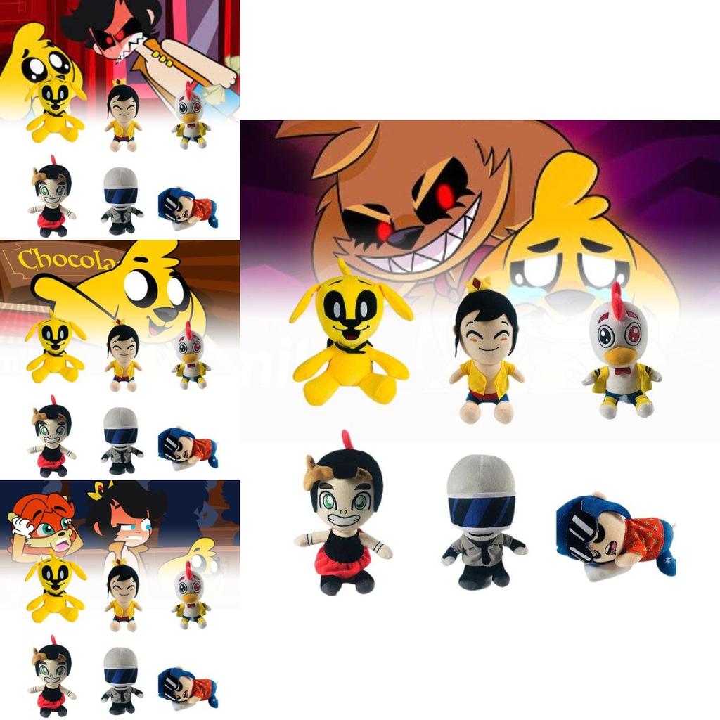 Adorable Mikecrack Yellow Dog Rooster Mask Plush Toy 25cm Soft And Comfortable For Kids