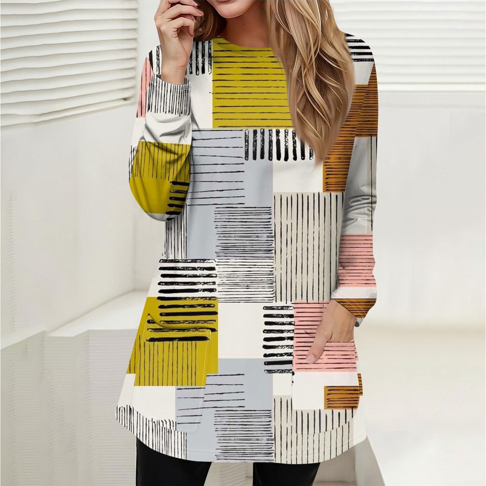 

Женская толстовка, пуловер, спортивная одежда, карман, принт, повседневный топ с круглым вырезом и длинными рукавами XXXL жёлтый